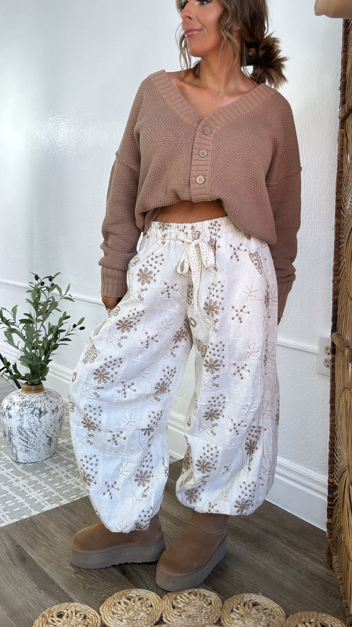 Mallow Knit Joggers, Natural