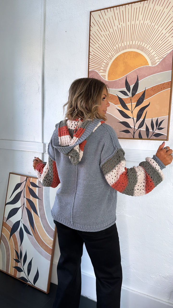 Fog Harbor Knit Sweater, Navy Multi