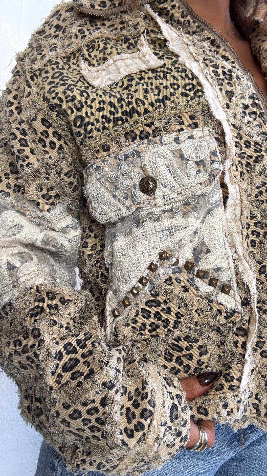 Untamed Leopard Jacket, Tan Leopard