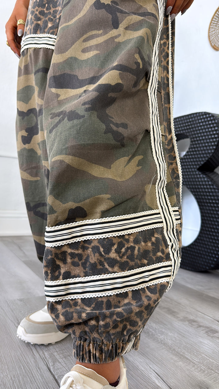 Street Safari Joggers, Olive Camo