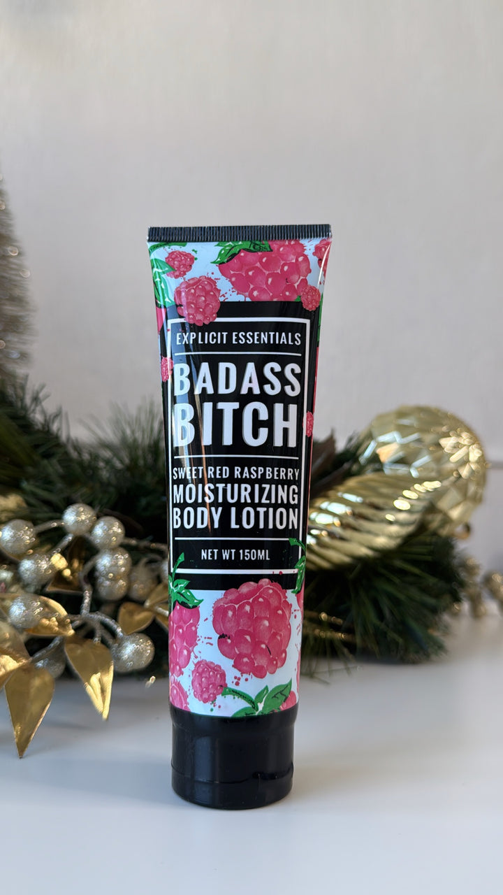 Explicit Essentials Body Lotion Bad Ass Bitch, Sweet Red Raspberries