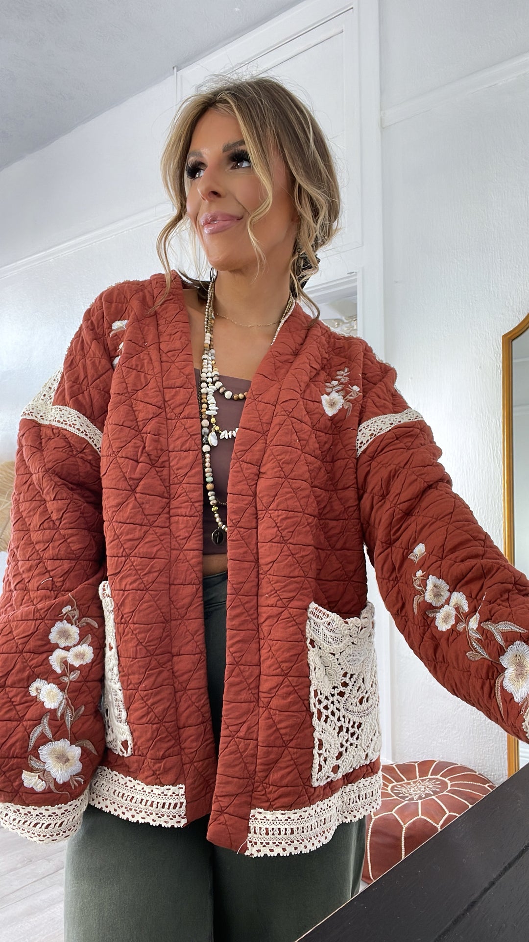 Canyon Quilted Jacket, Brick