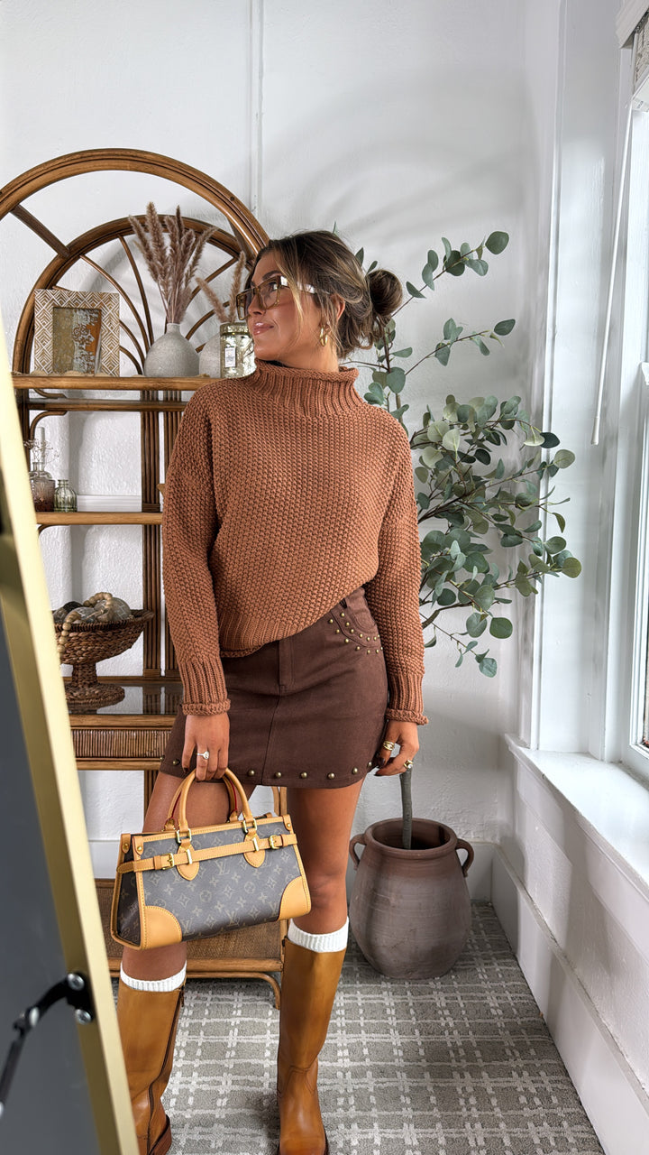 Your Favorite Long Sleeve Turtleneck Sweater, Camel