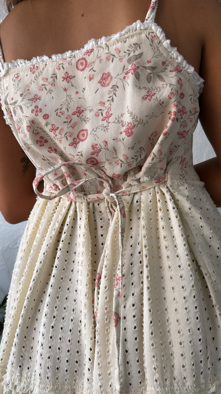 Fallin Florals Maxi Dress, Cream