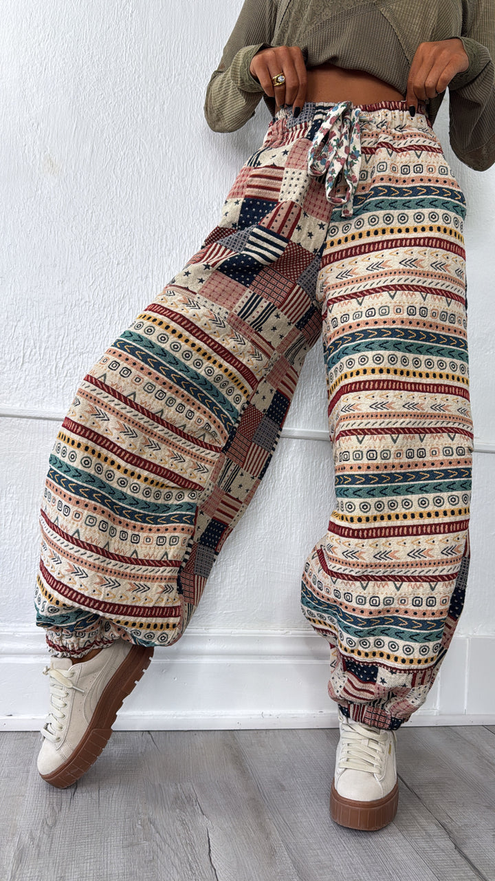 Americana Fields Jogger, Almond/Multi