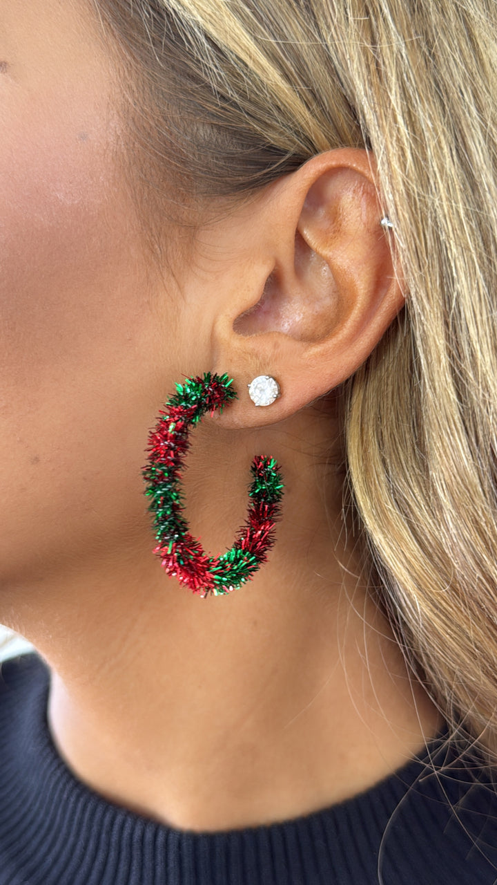 Christmas Tinsel Wreath Hoops, Multi