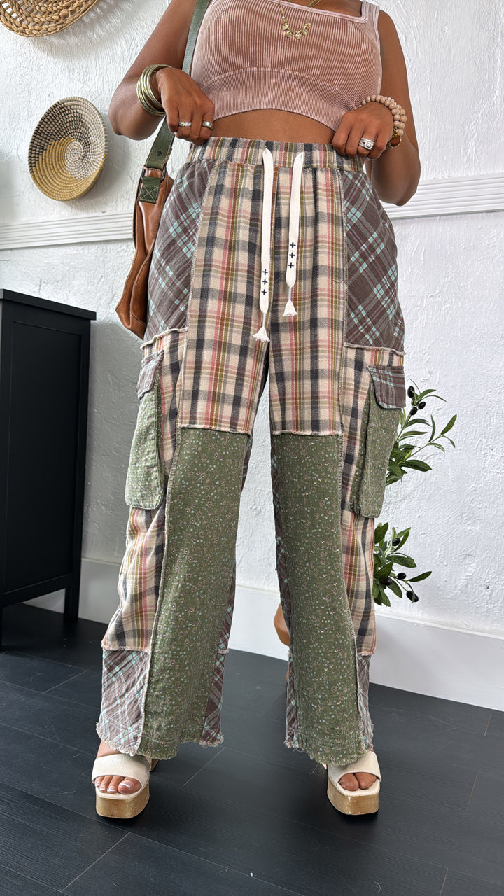Drifter Flannel Patchwork Wide Leg Pants