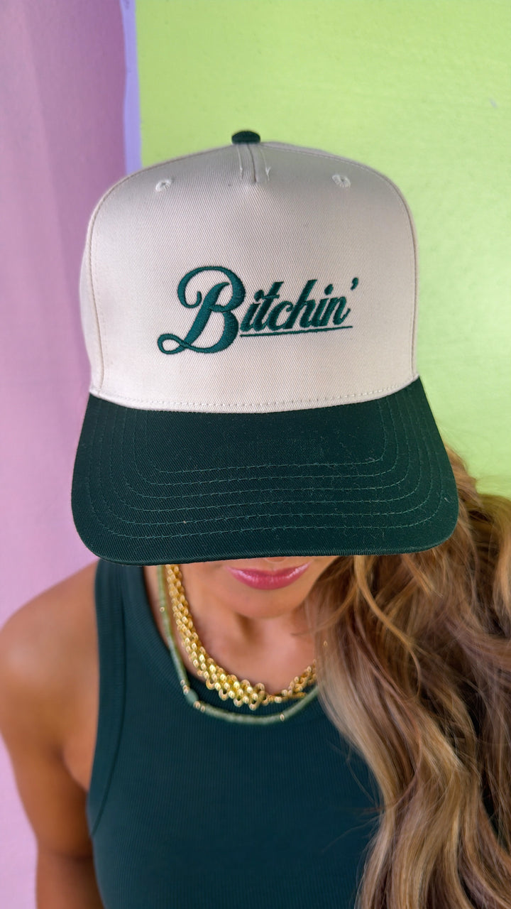 B*tchin' Ball Cap, Green/ Natural
