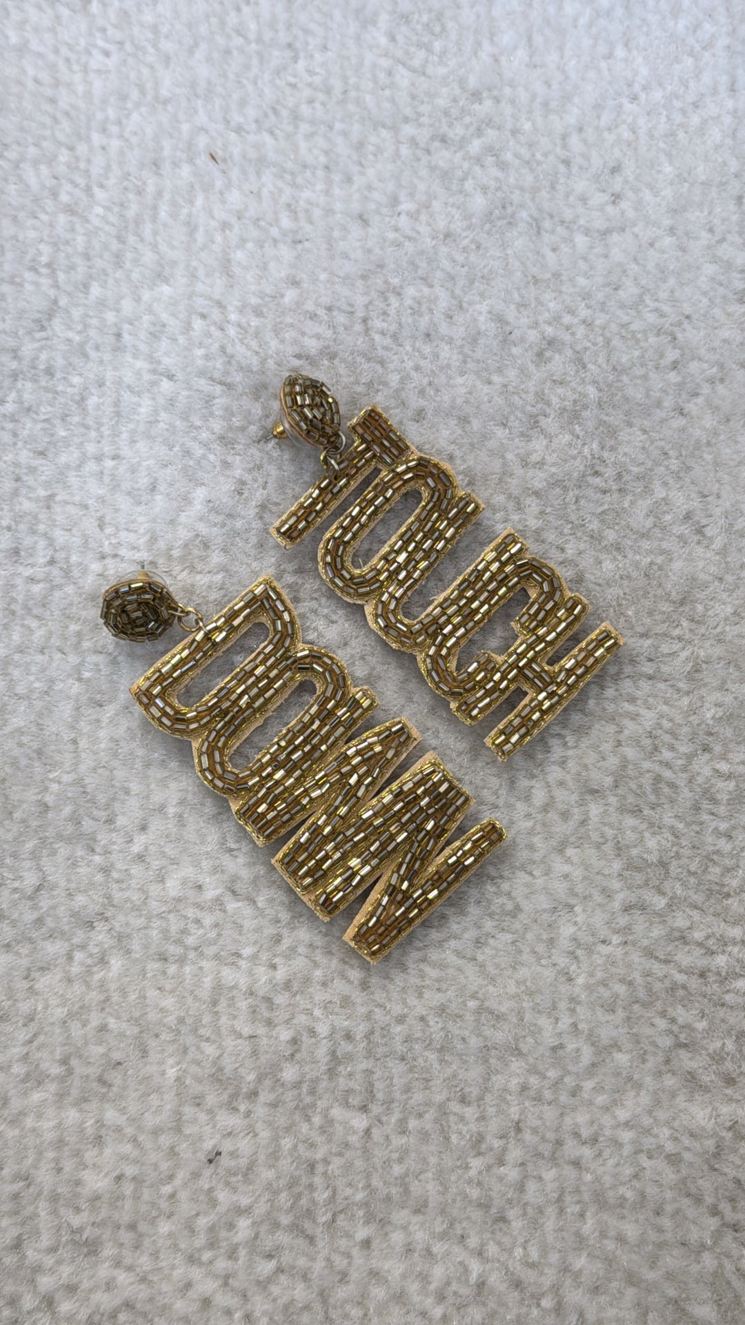 Touchdown Beaded Earring, Gold