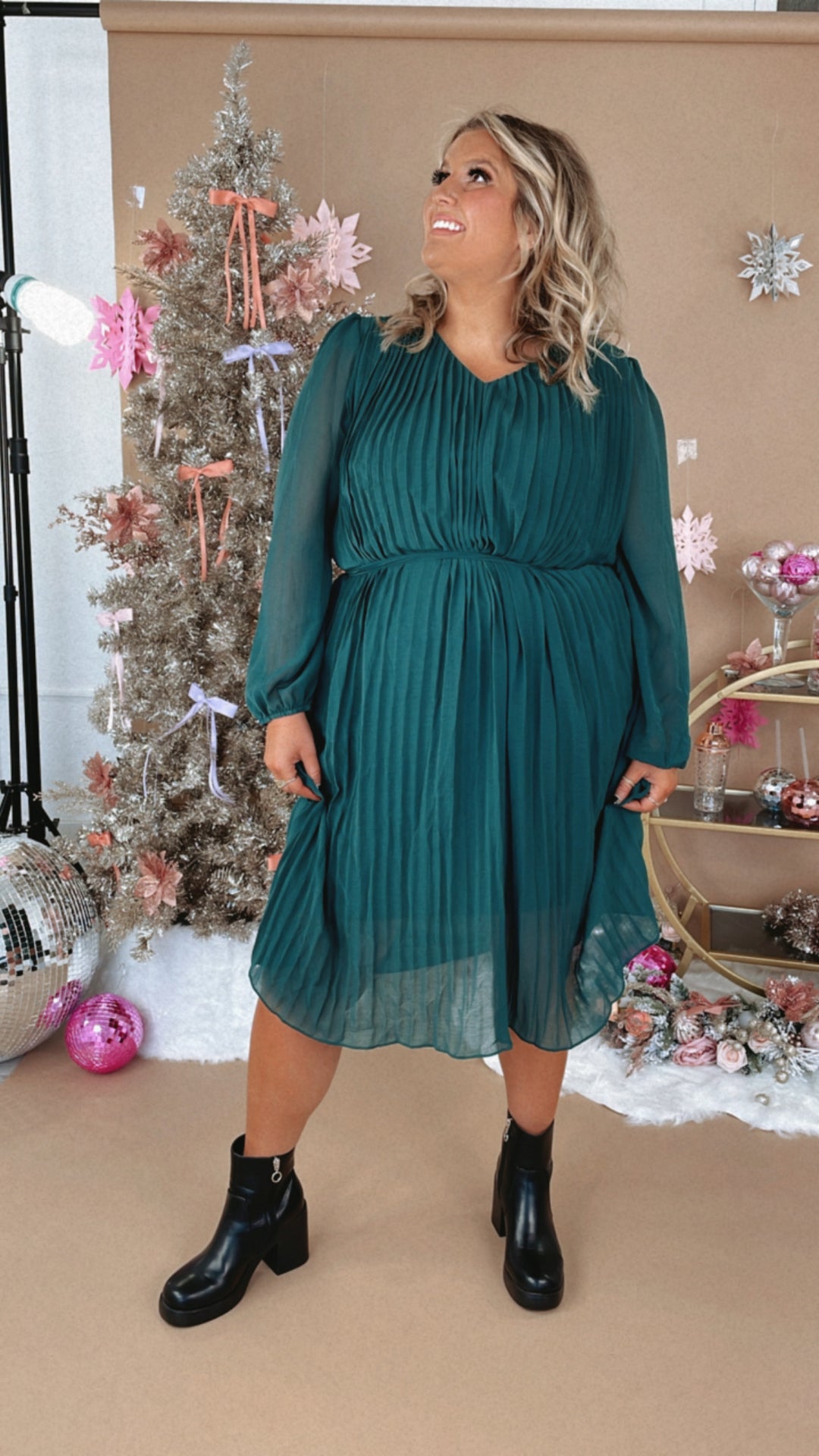 Main Event Long Sleeve Midi Dress, Sea Green Everyday Chic Boutique Main Event Long Sleeve Midi Dress, Sea Green Everyday Chic Boutique