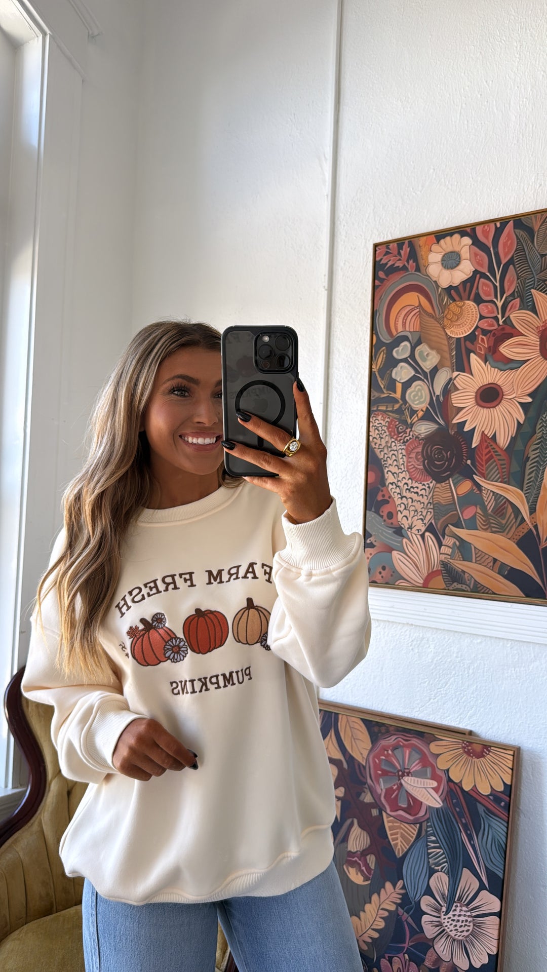 Farm Fresh Pumpkins Crewneck Sweatshirt
