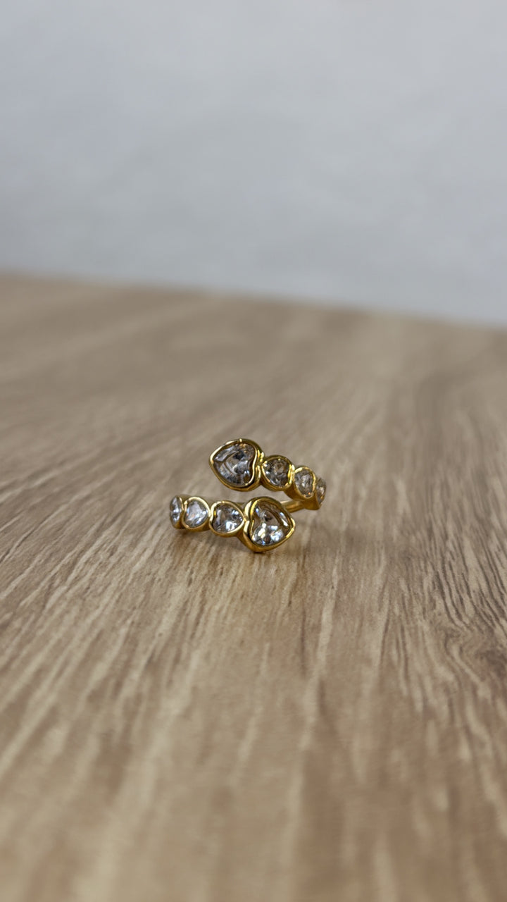 Multi Sparkle Heart Ring