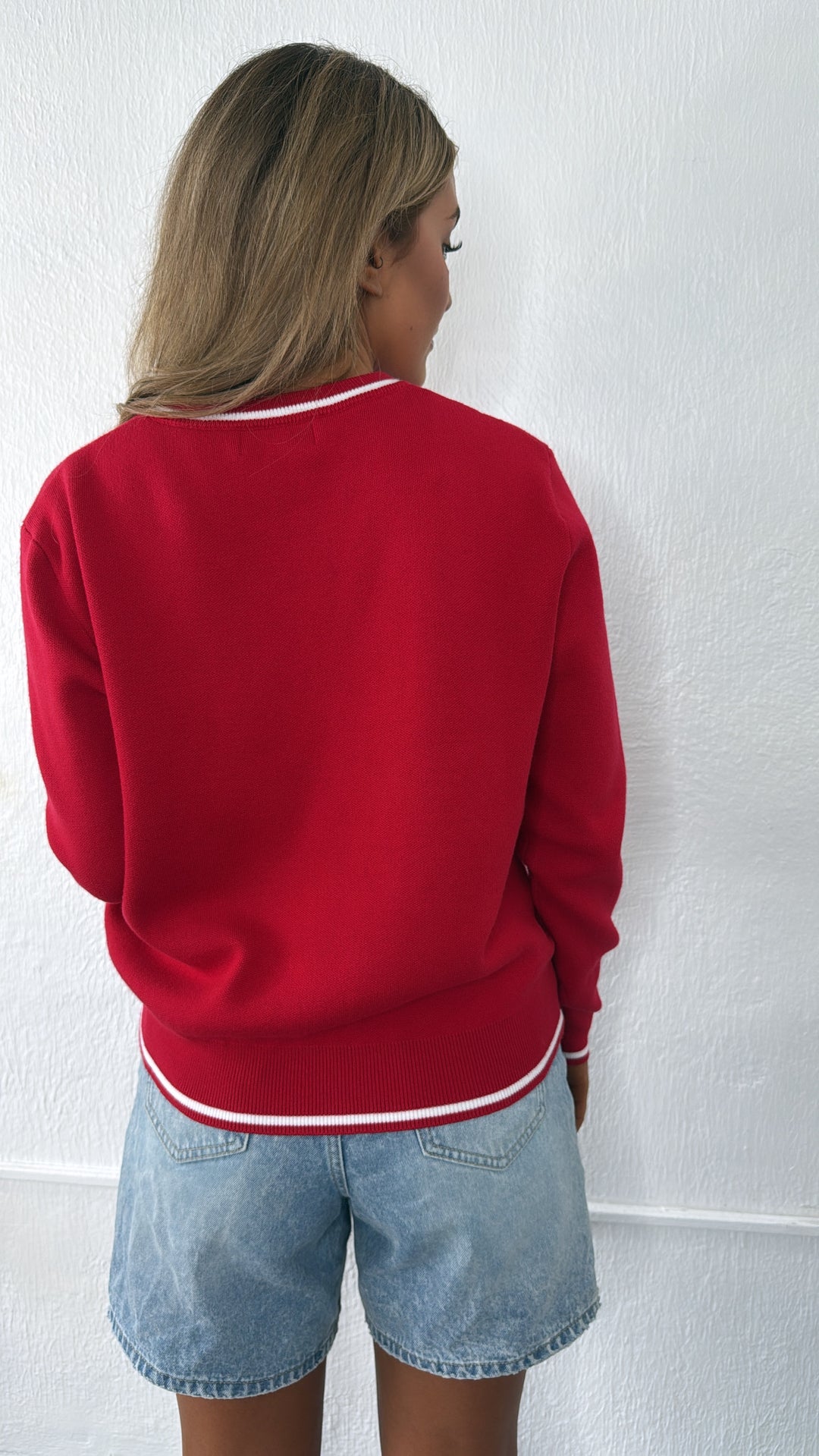 The Man Knit Sweater, Red