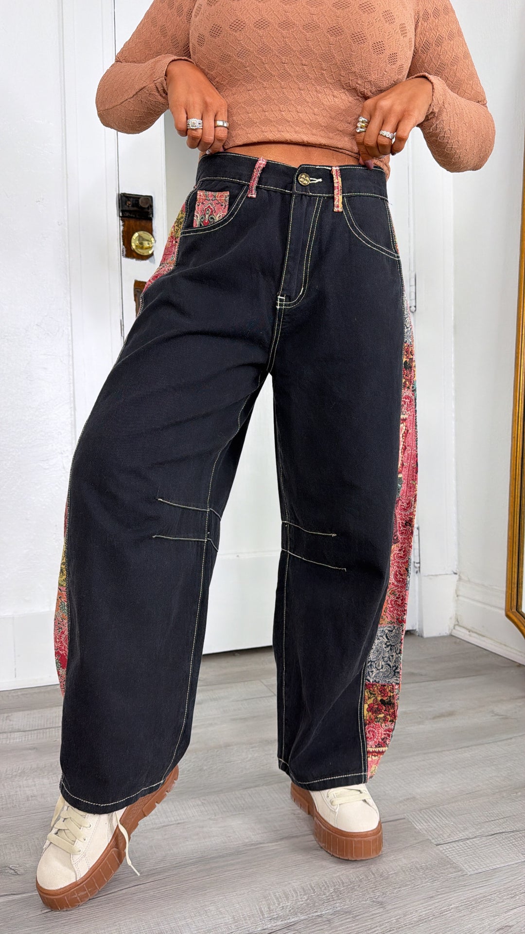 Paisley Grove Barrel Pant, Black