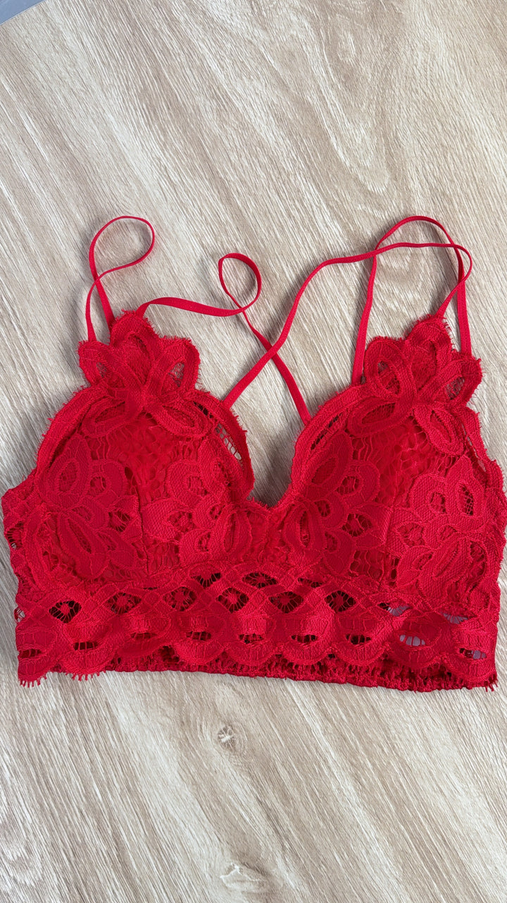 Opening Day Bralette, Red