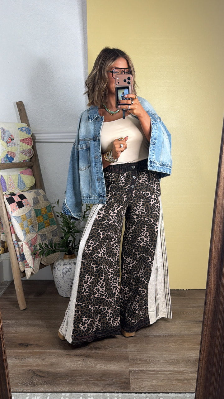 Street Style Leopard Pant, Chocolate