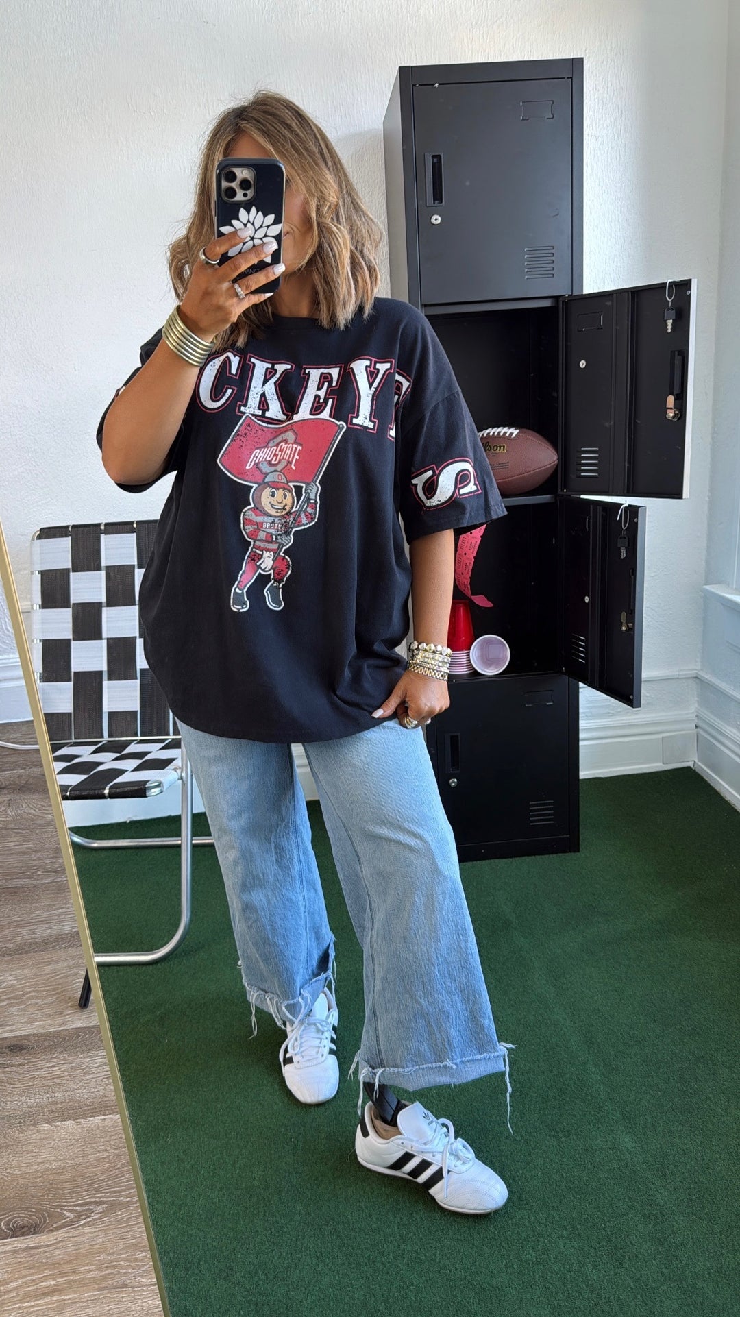 Split OSU Tee, Black