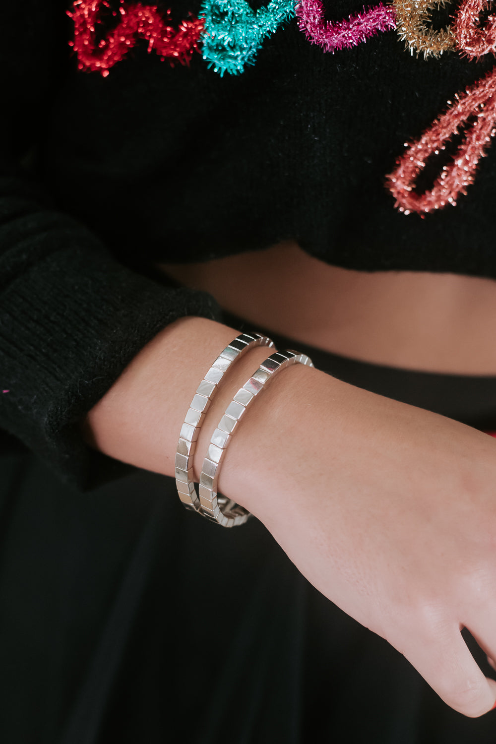Set Of Two Bracelets, Silver/Gold