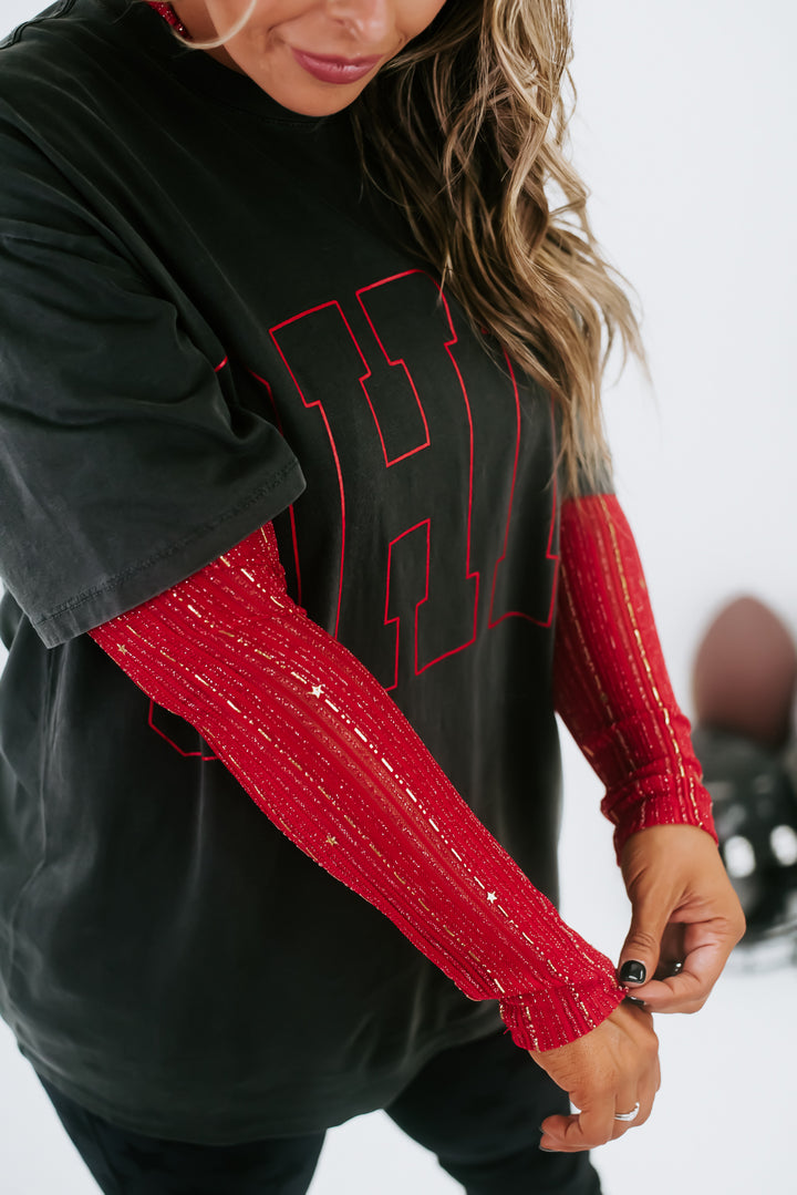 You Are A Star Mesh Long Sleeve, Red