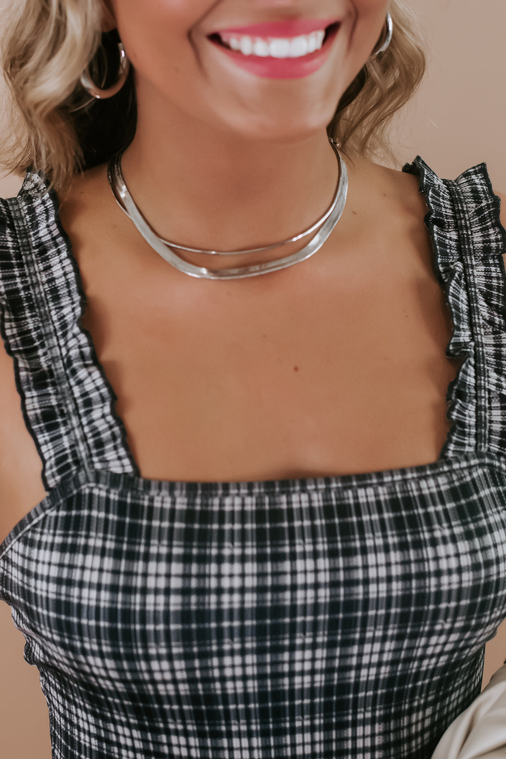 Silver Double Layered Necklace