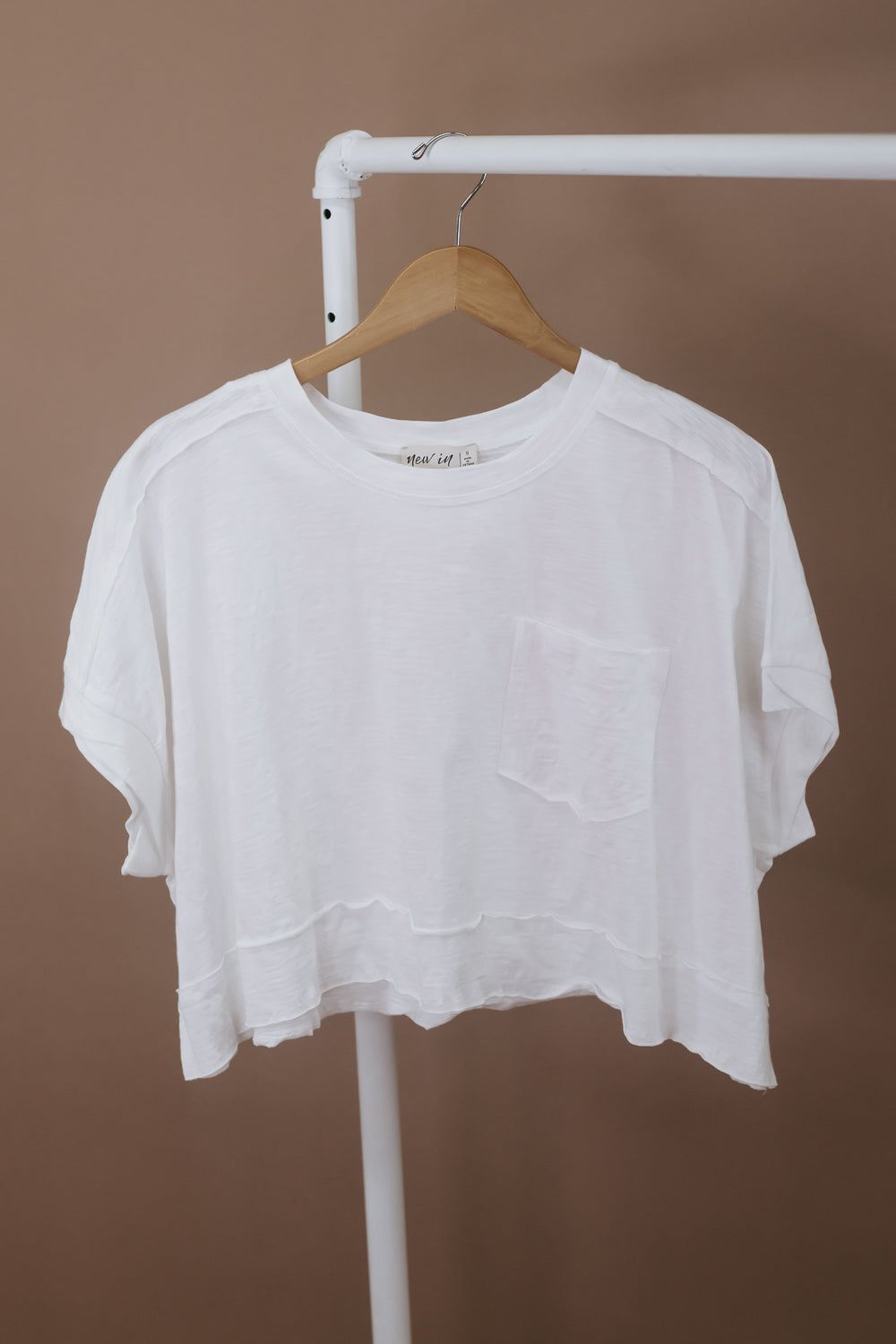New In Pocket Tee, White