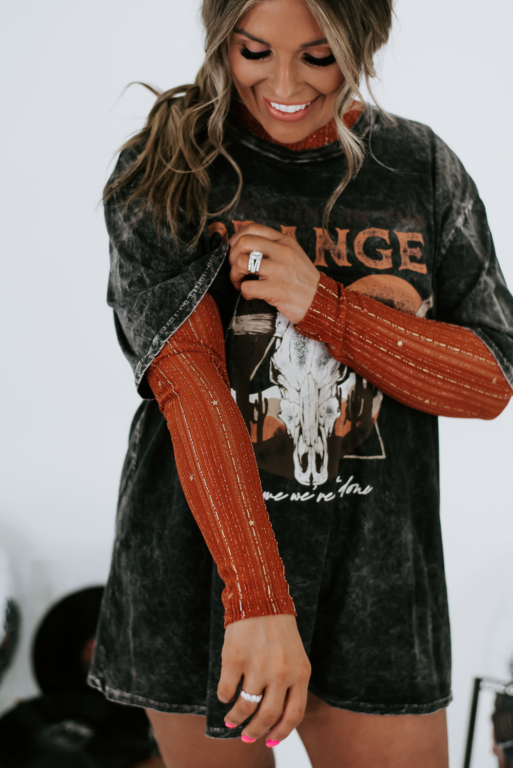 You Are A Star Mesh Long Sleeve, Rust