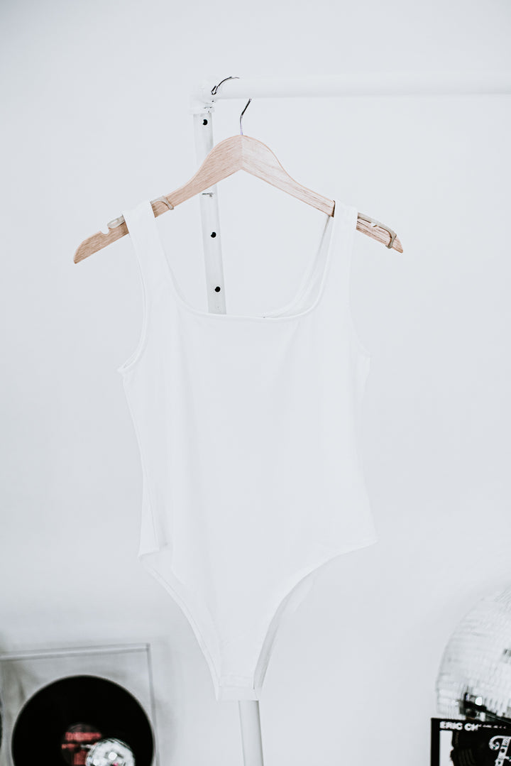 Afterglow Basic Bodysuit, White