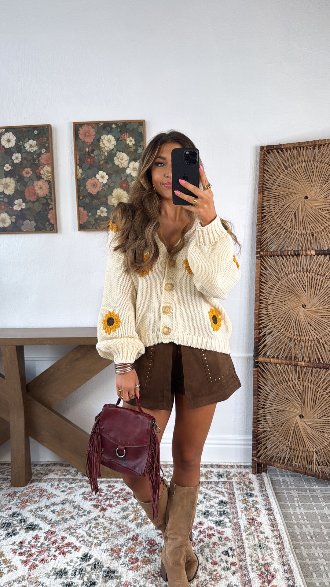 Sunflower Fields Cardigan, Cream