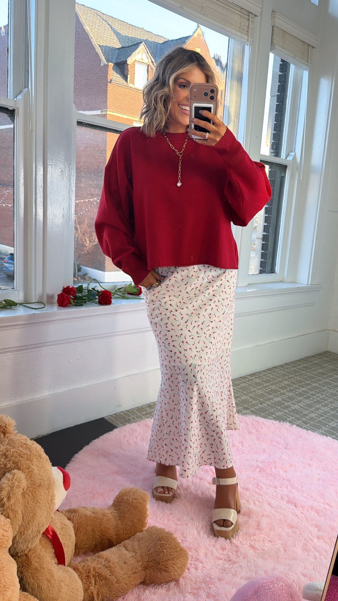 Simple & Sweet Sweater, Red