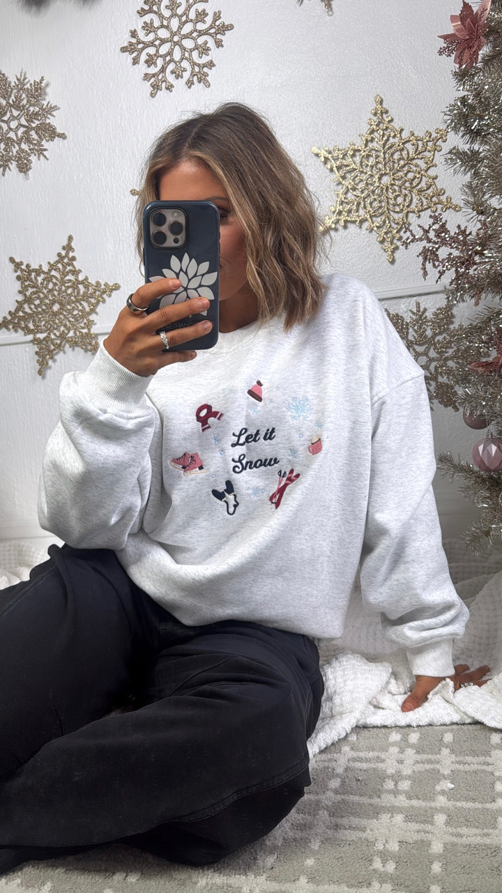 Winter Skis Crewneck, Melange