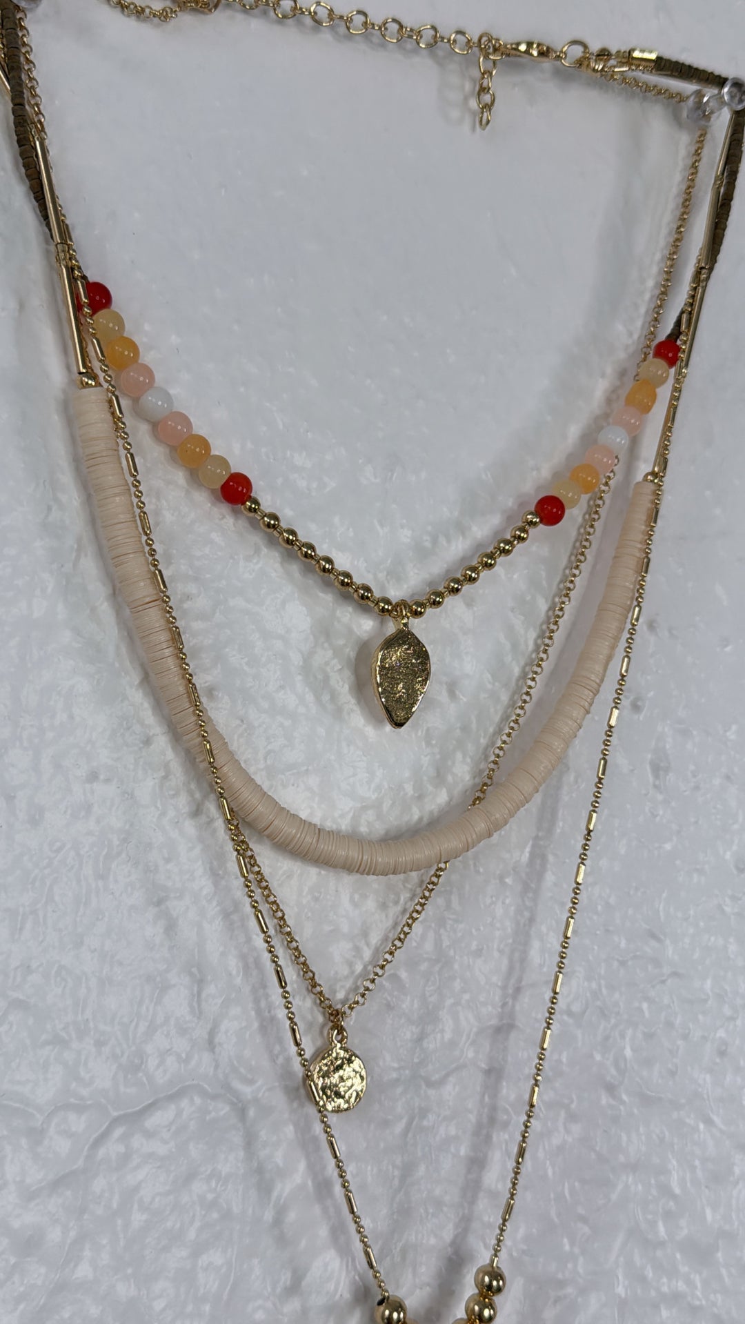 Halo Link Layered Necklace, Gold