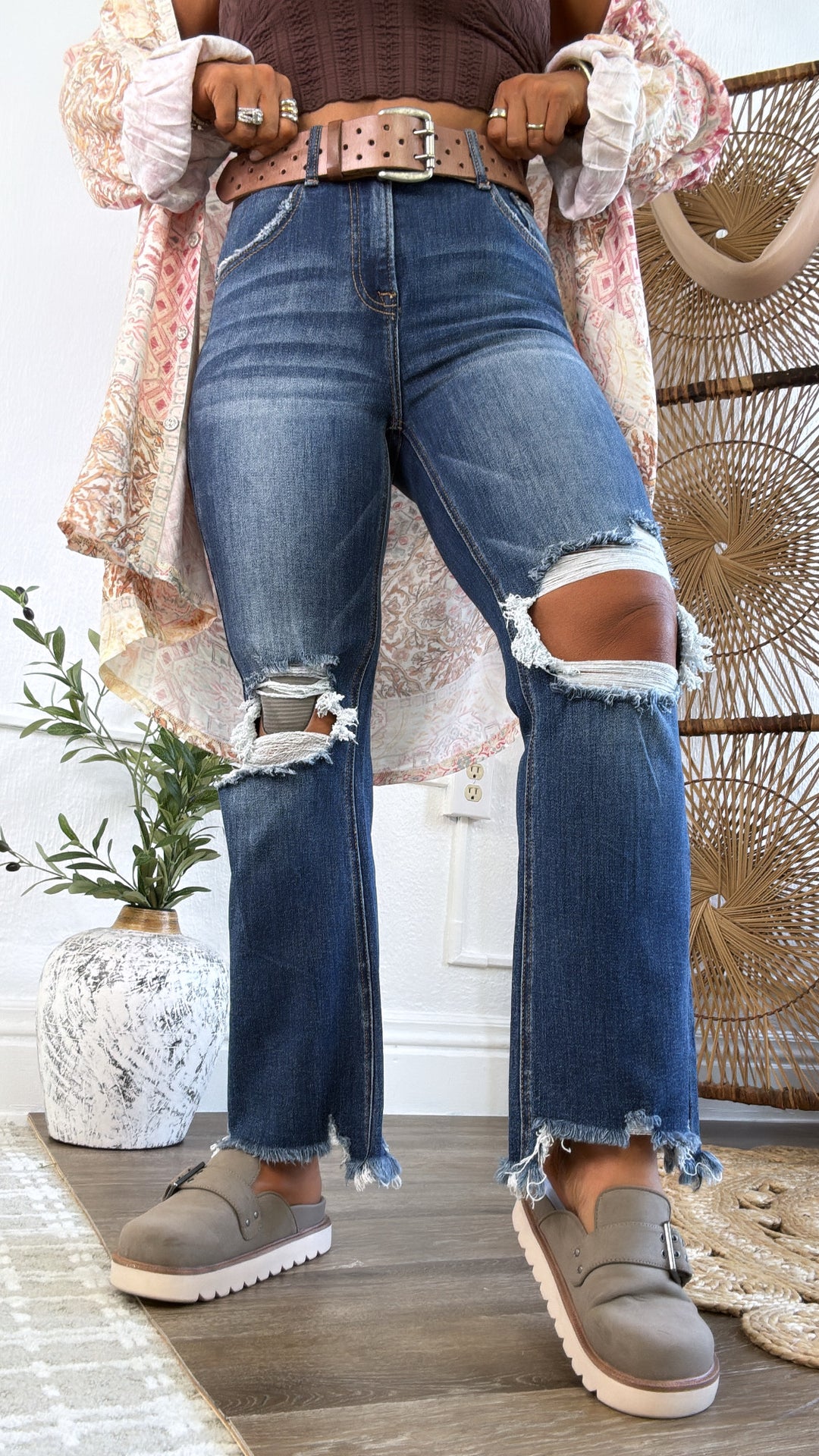 Stevie Straight Leg Jean, Dark RISEN