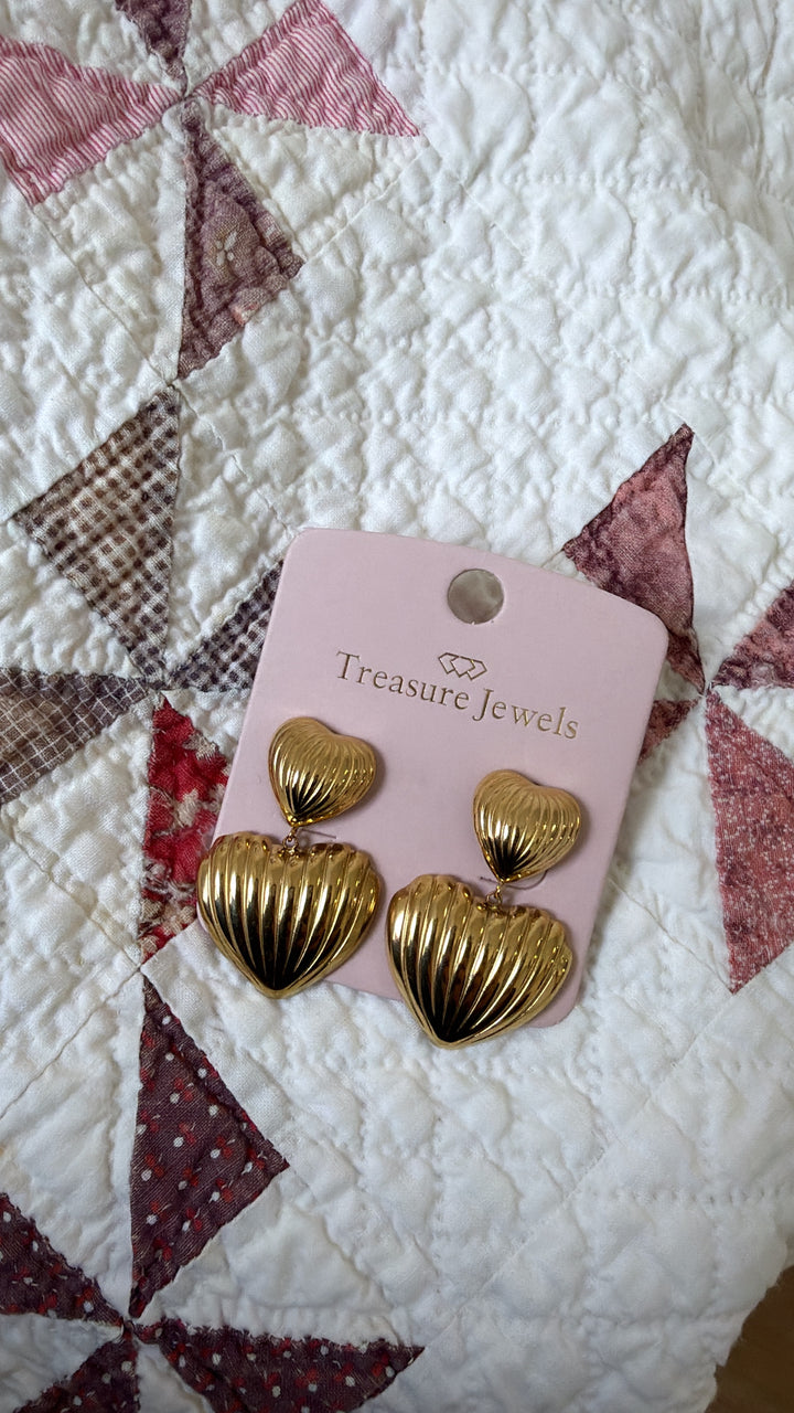 Double Heart Earring