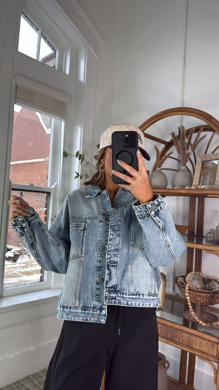 Lapis Bay Denim Jacket, Washed Denim