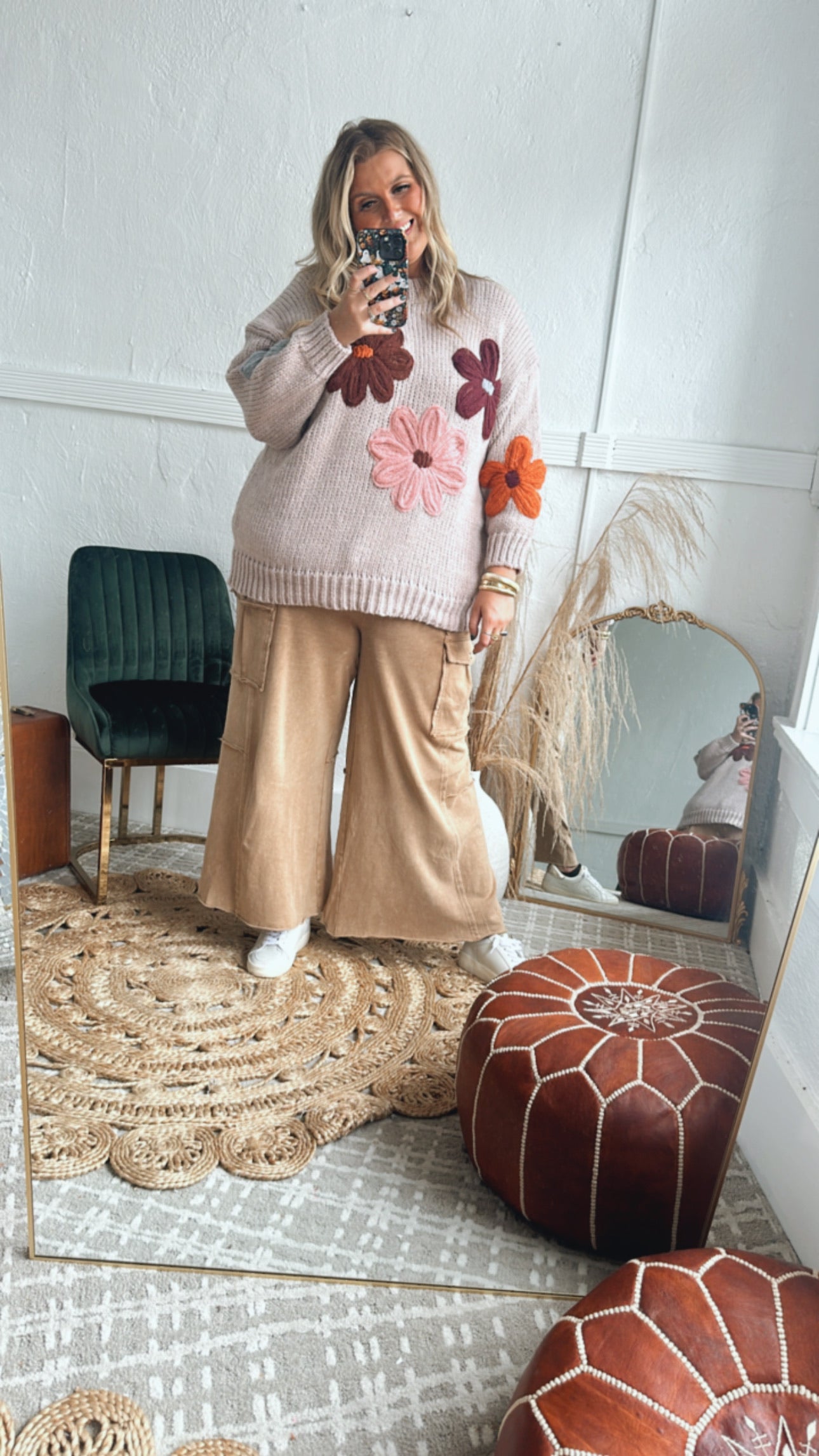 Floral Envy Knit Sweater, Tan – Everyday Chic Boutique