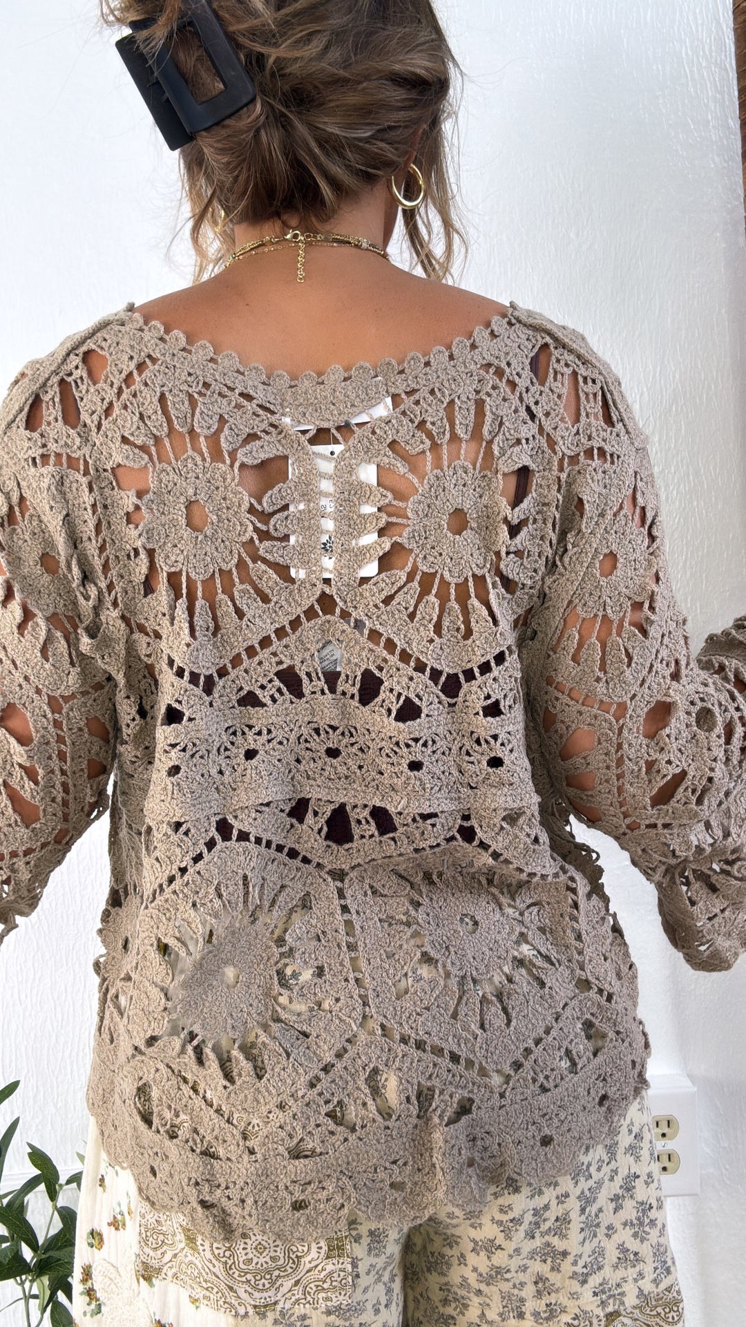 Oasis Light Weight Long Sleeve Top, Beige