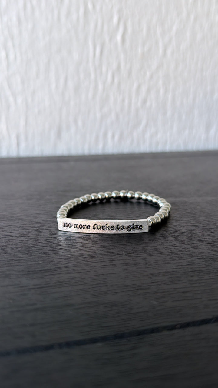 No More Bracelet, Silver Bead