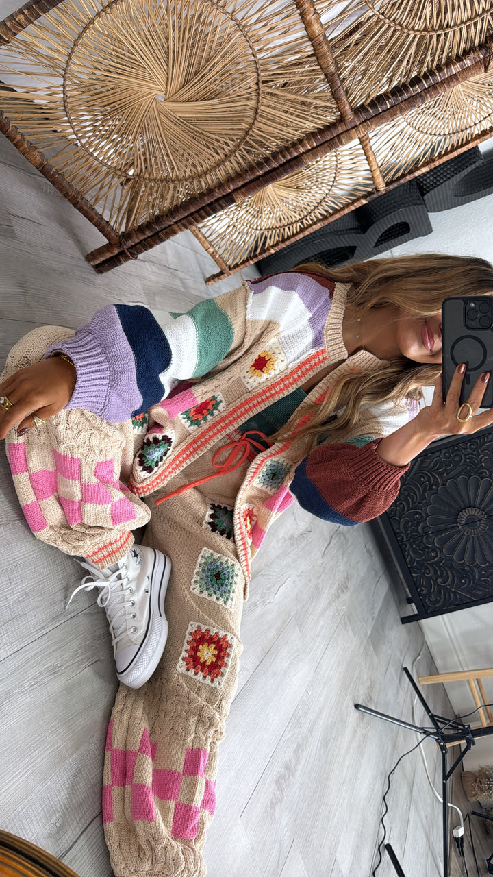 Sophie Color block Cardigan, Multi