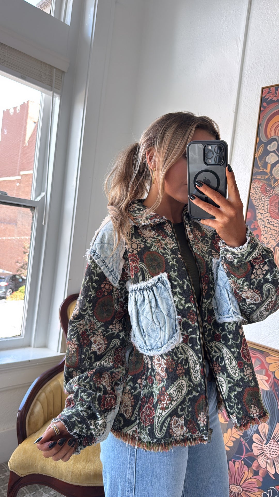 Midnight Ember Jacket, Deep Choco Multi