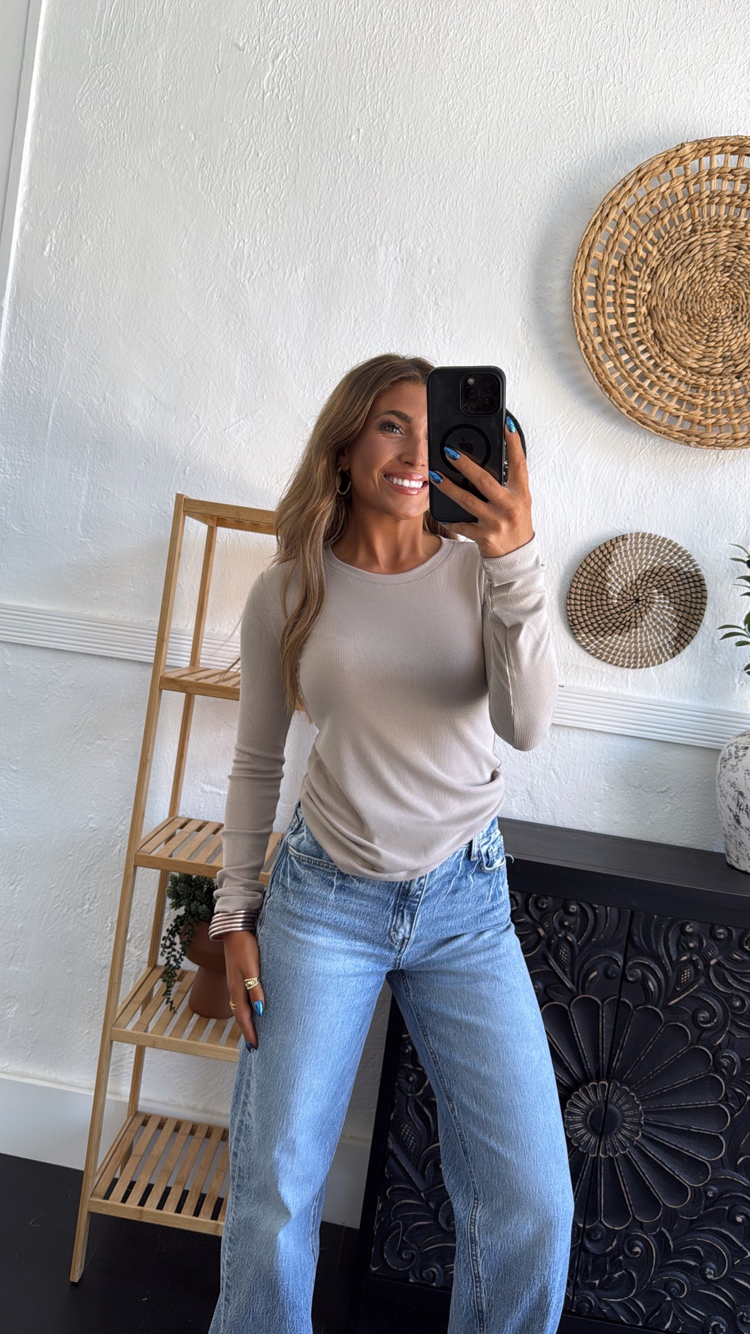 Best Basic Ribbed Long Sleeve, Shell