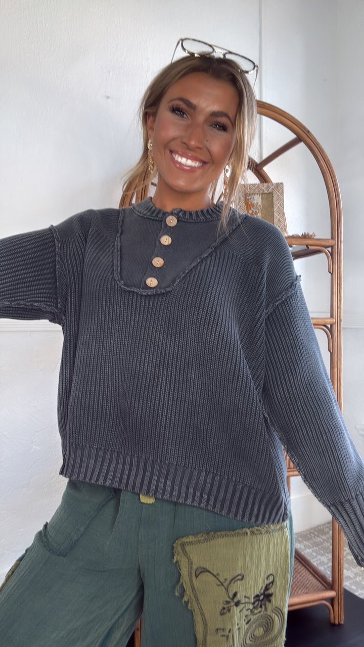 Chill Vibes Pullover Sweater, Midnight