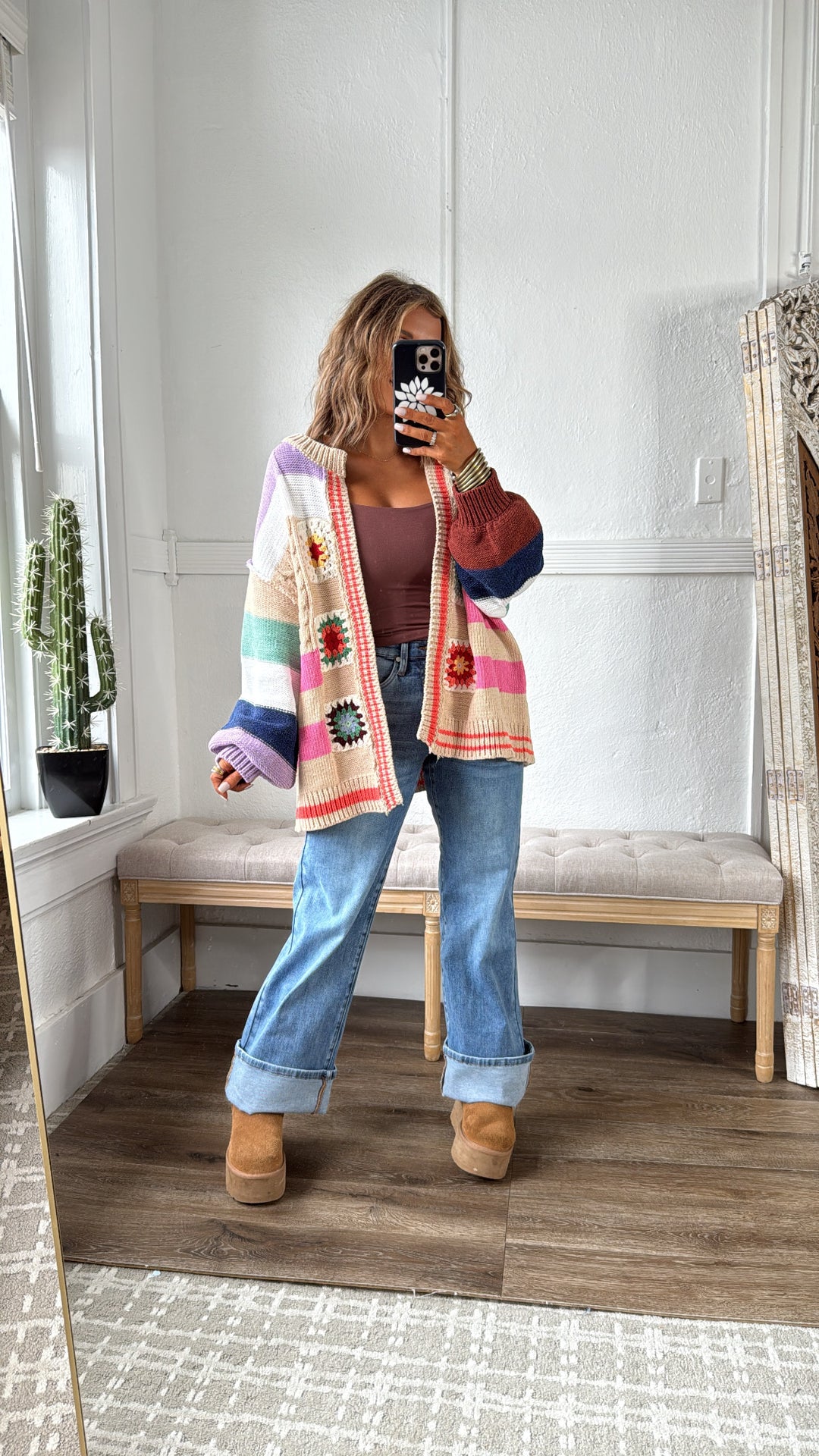 Sophie Color block Cardigan, Multi