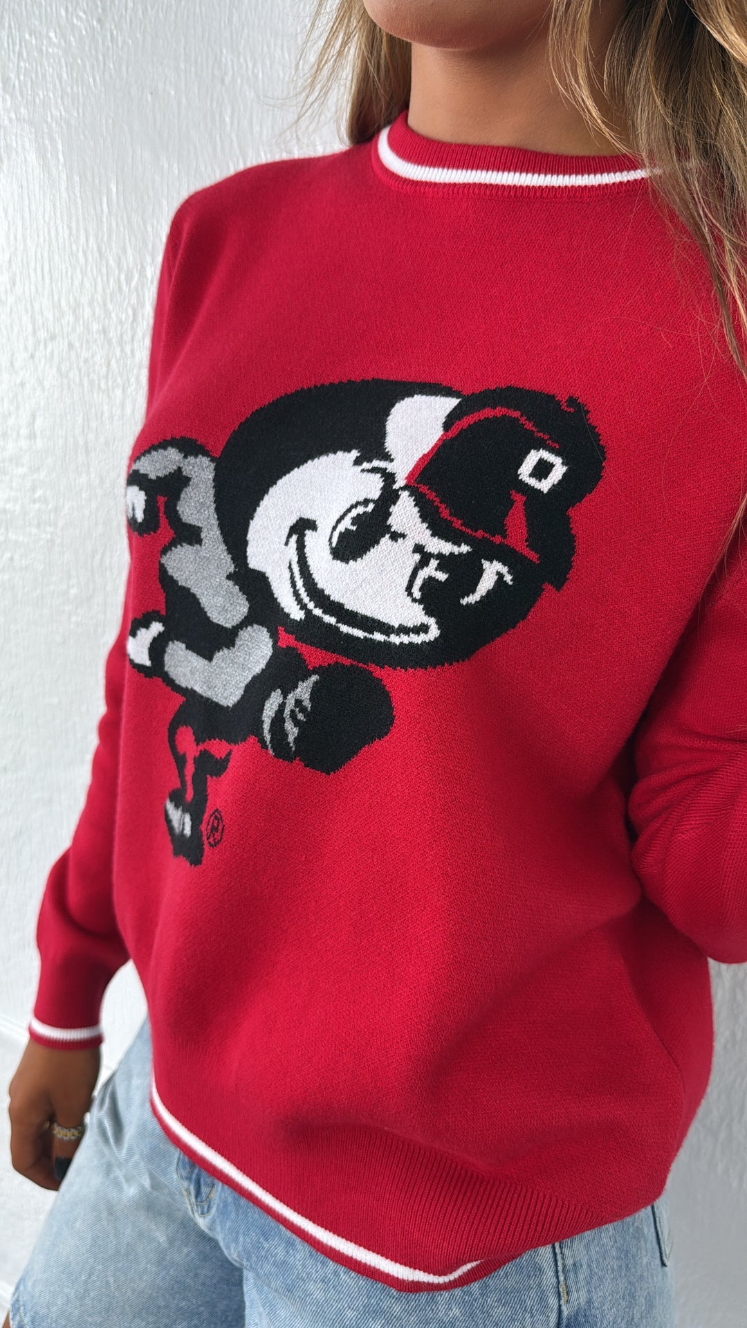 The Man Knit Sweater, Red