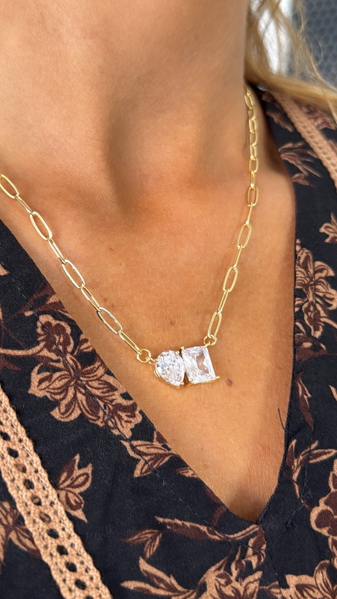 Treasure Jewels: Diamond Pair Necklace