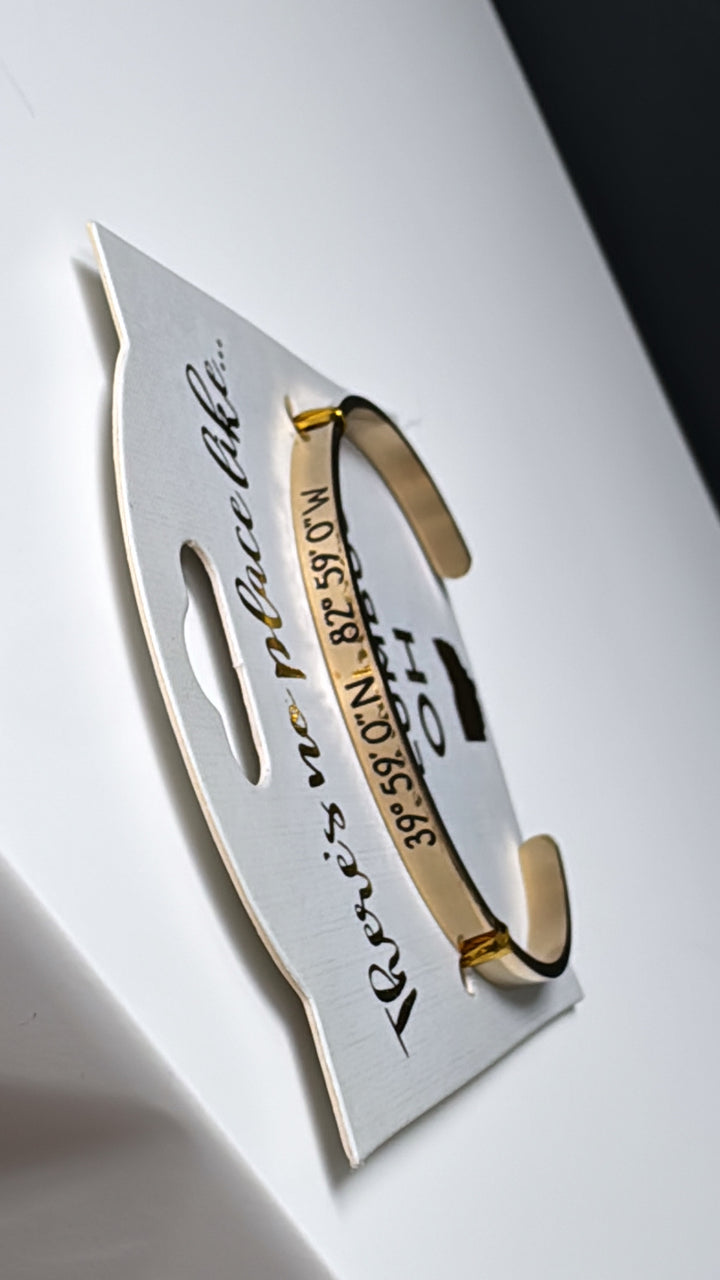 Columbus Cuff Bracelet , Gold