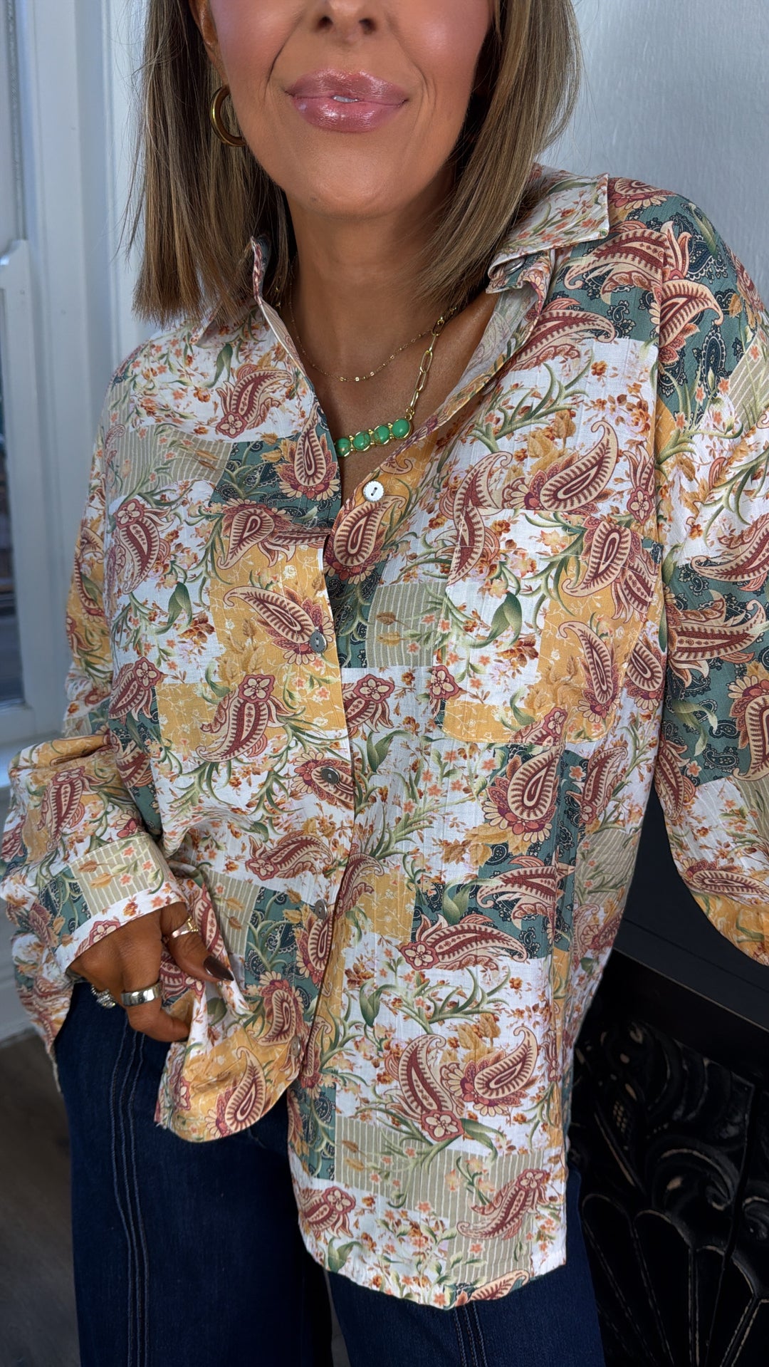 Sundrift Blouse, Peach Jam