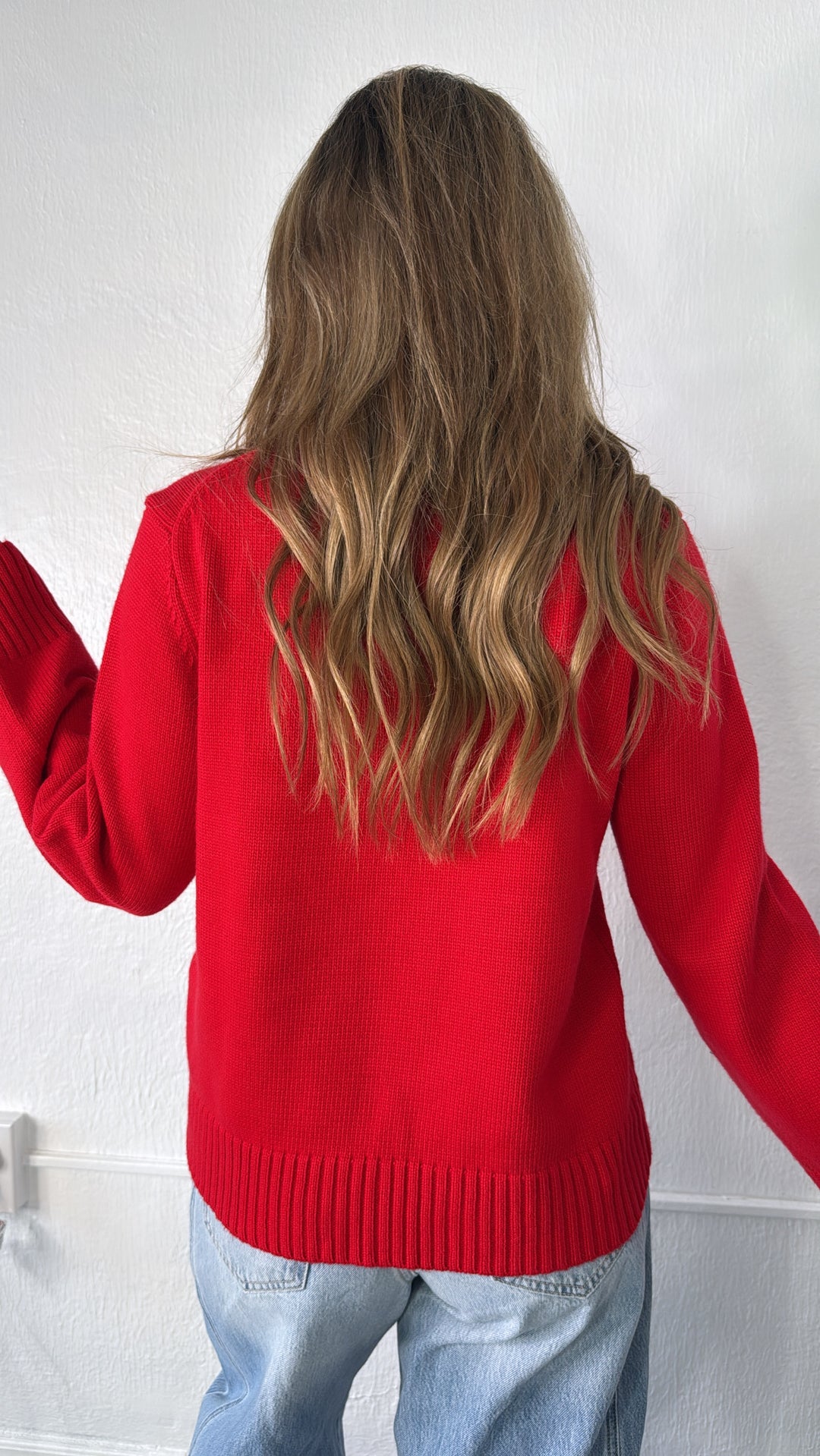 Varsity Buckeye Sweater, Red