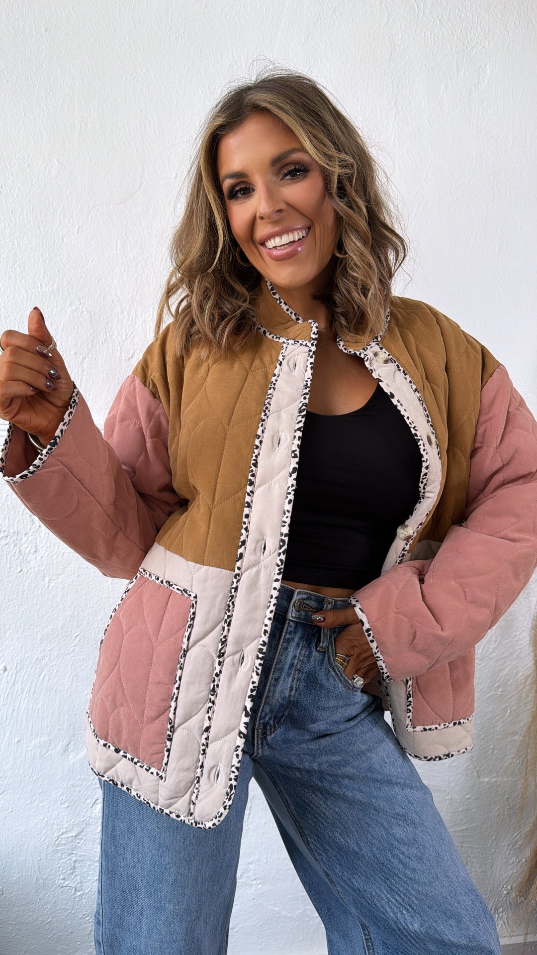 Golden Frost Jacket, Tobacco/Pink