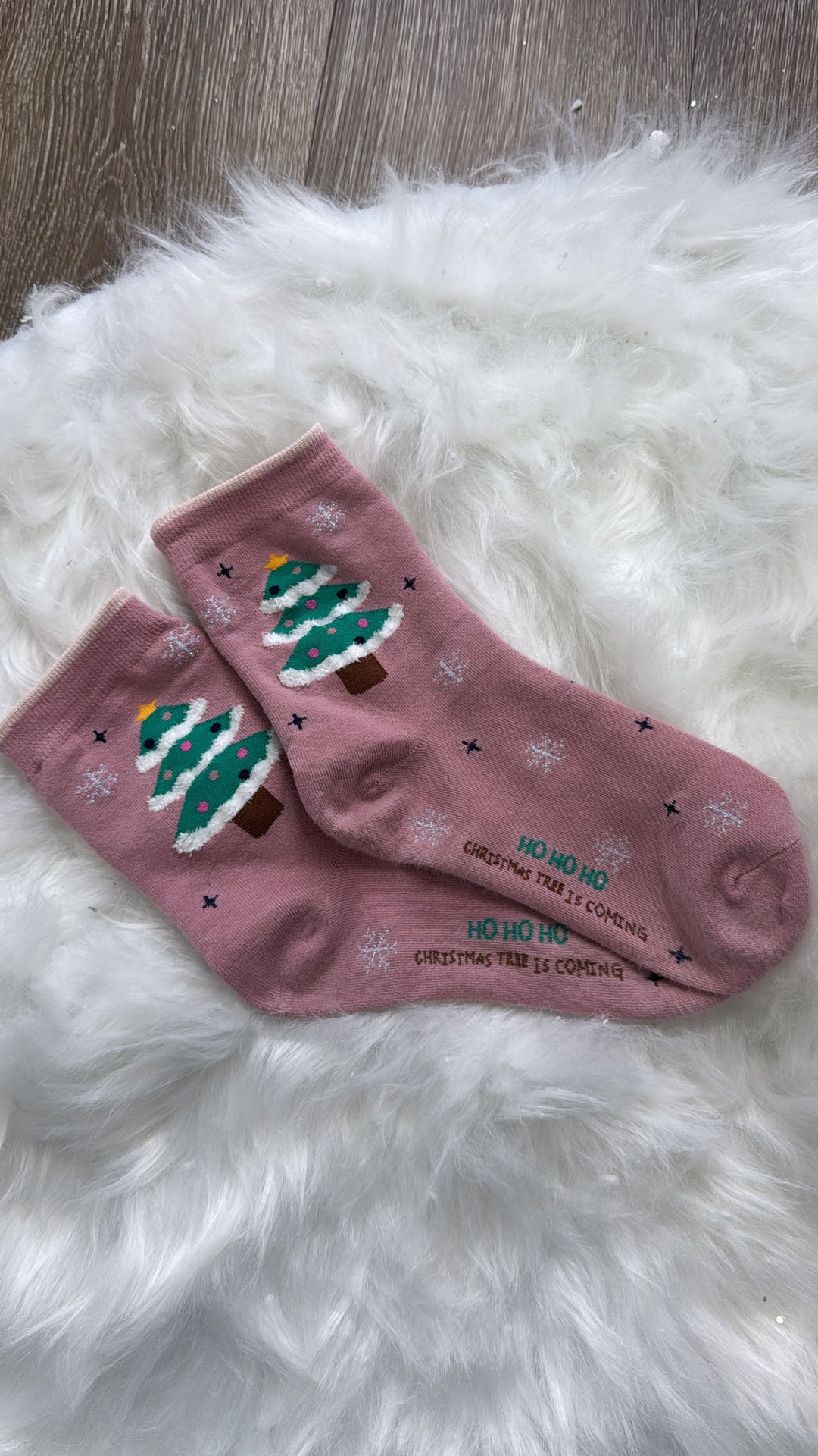 Christmas Tree Sock, Pink
