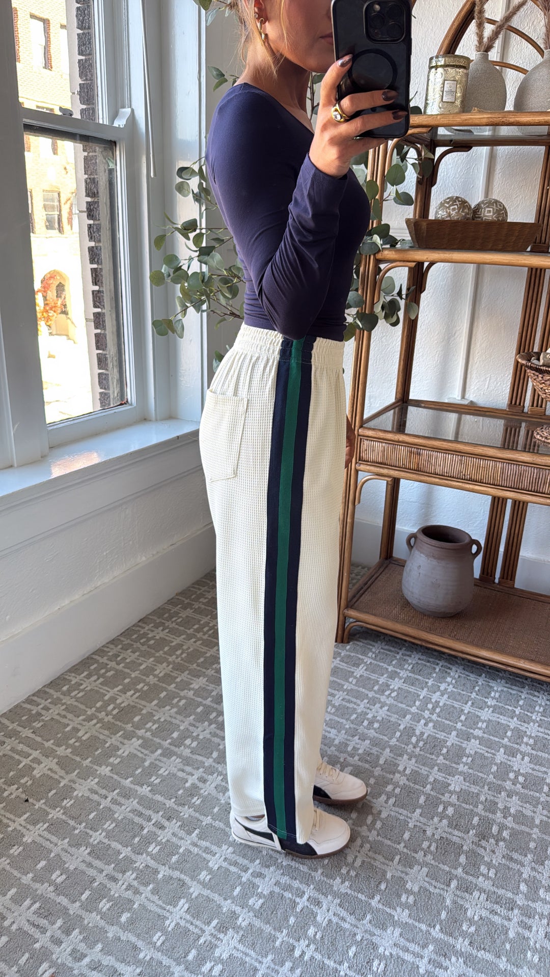 Day Dream Waffle Knit Pant, Cream